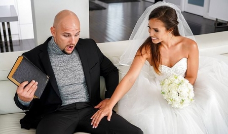 Elegant Bride Fucks Best Man While Husband Prepares Ceremony