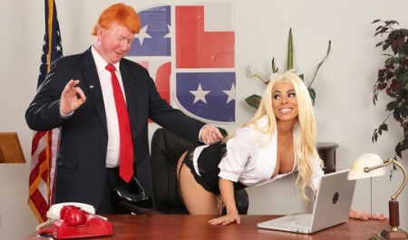 Presidential Aide Risks Fucking President's Secretary Tight Pussy