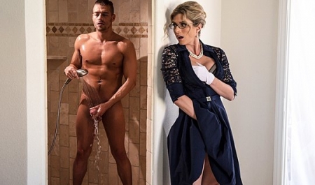 Stepmom & Stepson Beautiful Shower Sex POV Taboo