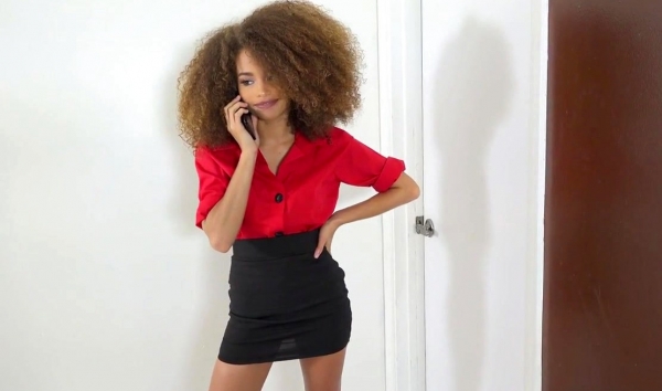 Hot Ebony Slut Fucks Neighbor for Apartment Repair Interracial Porn