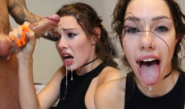 Best Friend Brutally Throatfucks Wife and Forces Her to Swallow Cum