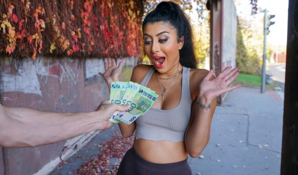 Picked Up Hot Sexy Tourist Girl on Street Fucked for Euros POV