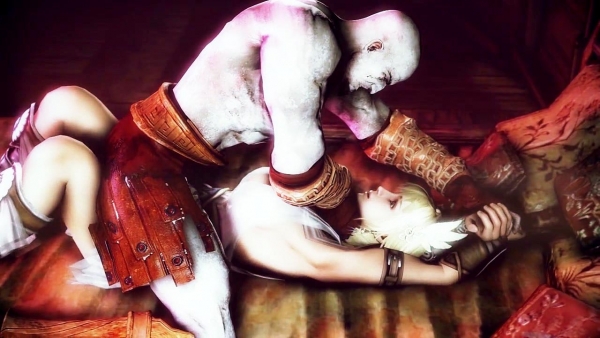 Kratos Chokes Slim Blonde While Pounding Her Tight Pussy Brutally