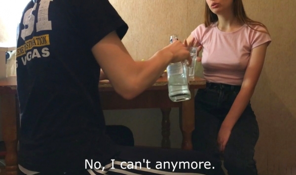 Rostov Guy Gets Hot GF Drunk on Vodka Fucks Her Wasted Hardcore