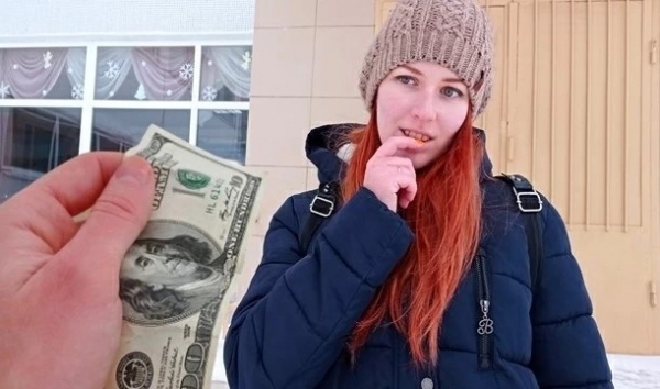 Desperate Russian Slut Agrees to Hardcore Fuck for a Month's Cash