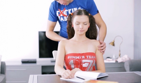 Tutor Teaches Hot Russian Beauty Blowjob and Fuck Instead of Studying