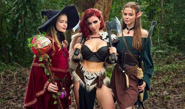 Russian Fantasy Elf Slut Begs for Orc Creampie in Magical Forest POV