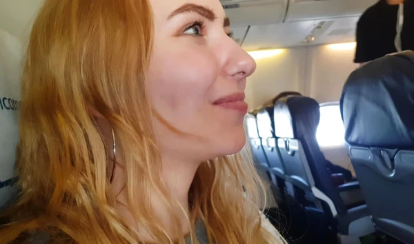 Russian Babe's Insane Mile High Blowjob on Airplane at 10km Altitude POV