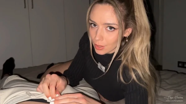 Sneaky Creampie While Everyone Thought We Were Just Watching Movie