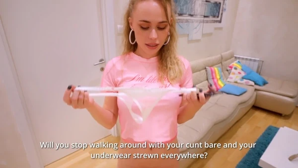 Stepbrother Finds Stepsister's Panties She Fucks Him Begs Creampie