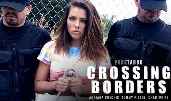 Sadistic Border Guard Forces Couple DP Adriana Chechik Both Holes Facial Cum