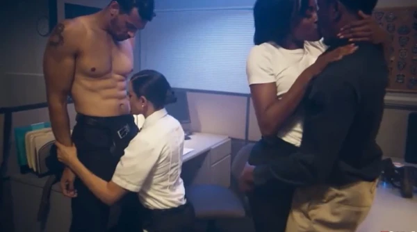 Hot Russian Cops All Holes Creampie by Prosecutor & Partner Avoid Jail Station